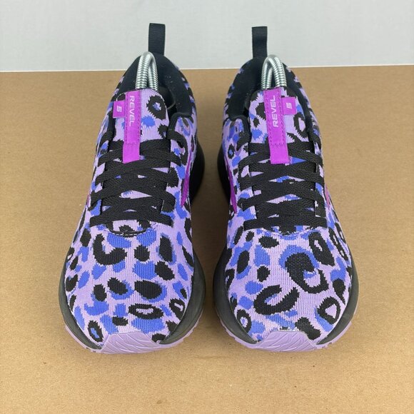 Brooks Revel 5 Purple Leopard Print Athletic Shoes Womens 6.5 Running Low Top - Picture 2 of 11